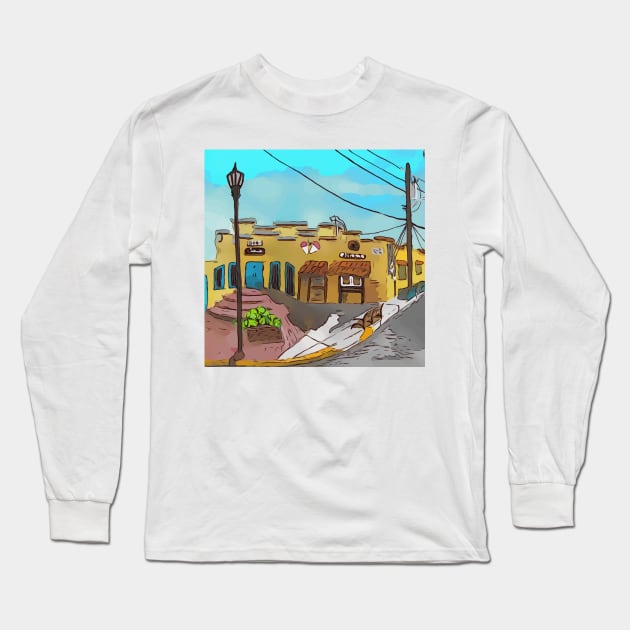 Store front in Old Town, Albuquerque New Mexico Long Sleeve T-Shirt by WelshDesigns